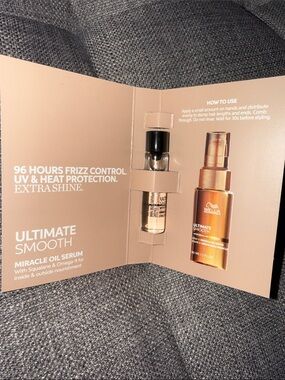 5/$25 Wella ultimate smooth miracle oil serum deluxe travel size